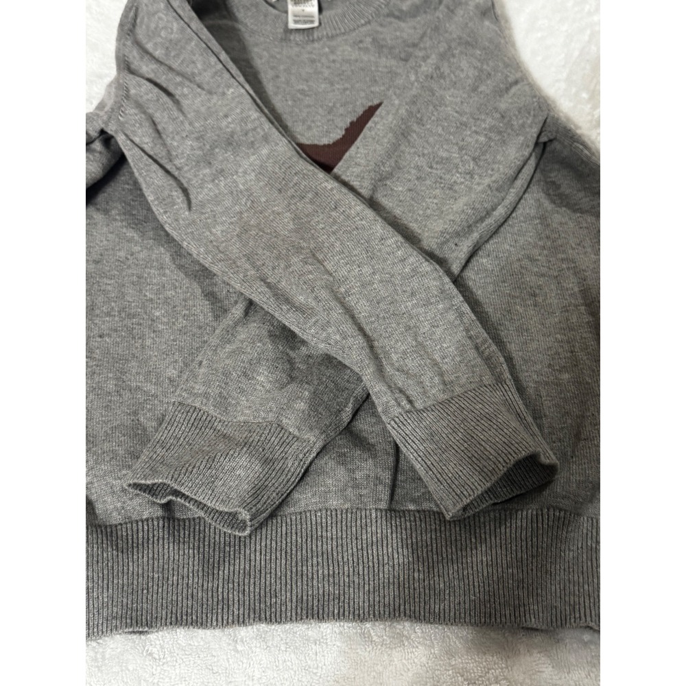 Beaufort Bonnet Company Kids Gray Cotton Intarsia Horse Crewneck Sweater Size 7 - Picture 5 of 5